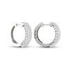 Thumbnail Image 3 of Diamond Three-Row Hoop Earrings 2 ct tw 10K White Gold