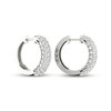 Thumbnail Image 3 of Diamond Three-Row Hoop Earrings 2 ct tw 10K White Gold