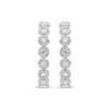 Thumbnail Image 1 of Diamond Scalloped Halo Inside-Out Hoop Earrings 3 ct tw 10K White Gold