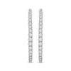 Thumbnail Image 1 of Diamond Inside-Out Oval Hoop Earrings 3 ct tw 10K White Gold