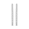 Thumbnail Image 2 of Diamond Inside-Out Oval Hoop Earrings 3 ct tw 10K White Gold