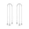 Thumbnail Image 2 of Diamond Arch Dangle Earrings 1/6 ct tw Sterling Silver