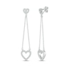 Thumbnail Image 1 of Diamond Heart Dangle Earrings 1/4 ct tw Sterling Silver