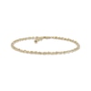 Thumbnail Image 1 of Glitter Rope Chain Anklet Solid 10K Yellow Gold 10”