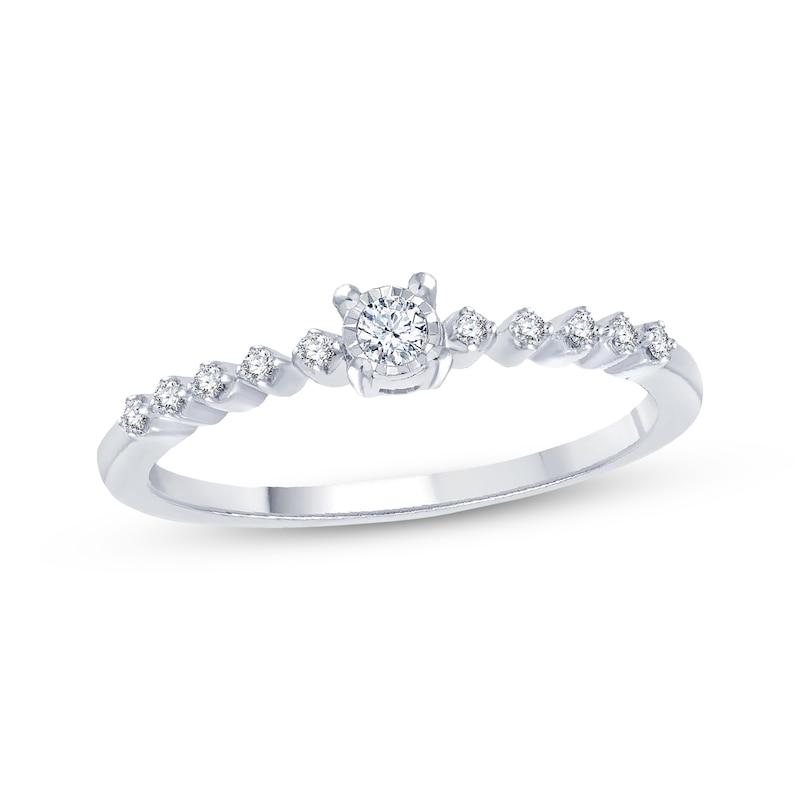 Main Image 1 of Diamond Promise Ring 1/10 ct tw Sterling Silver