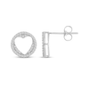 Thumbnail Image 1 of Diamond Heart Cutout Stud Earrings 1/5 ct tw 10K White Gold