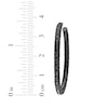 Thumbnail Image 3 of Black Diamond Hoop Earrings 1/4 ct tw Sterling Silver