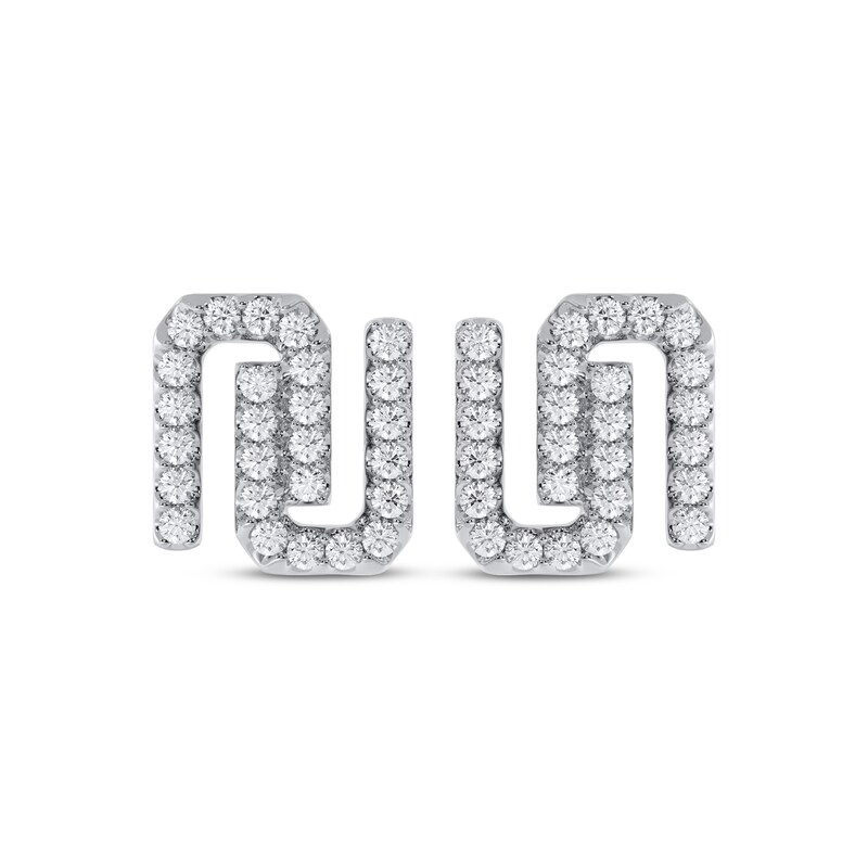 Diamond Inverted “U” Stud Earrings 1/4 ct tw 10K White Gold