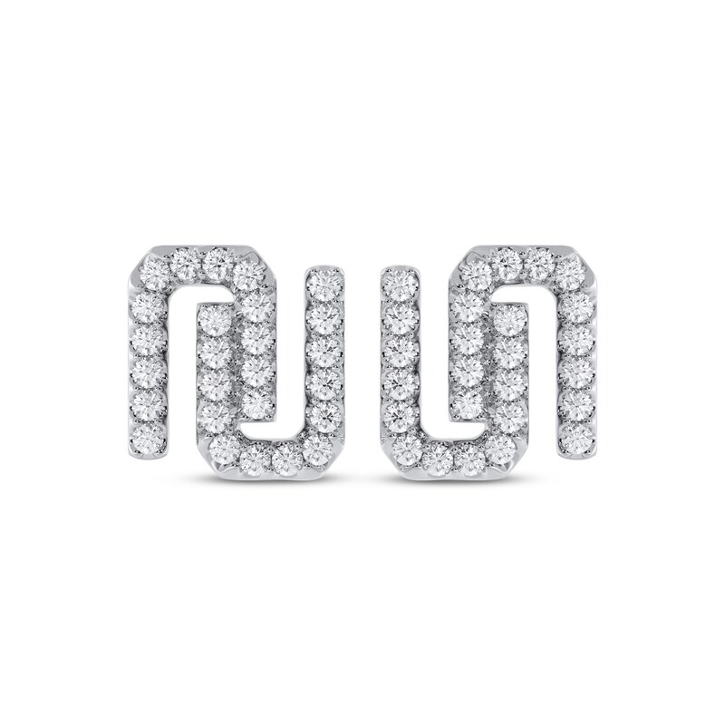 Diamond Inverted “U” Stud Earrings 1/4 ct tw 10K White Gold | Kay