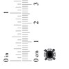 Thumbnail Image 3 of Black & White Diamond Stud Earrings 1 ct tw 10K White Gold