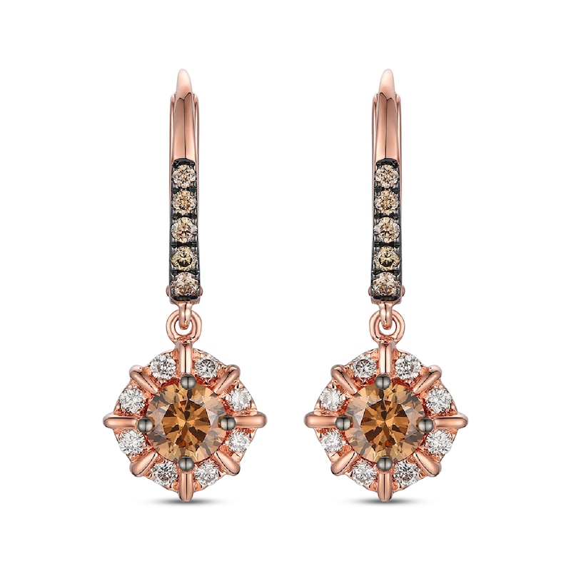 Main Image 2 of Le Vian Diamond Drop Earrings 7/8 ct tw 14K Strawberry Gold
