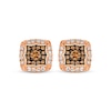 Thumbnail Image 2 of Le Vian Chocolate Diamond Stud Earrings 5/8 ct tw 14K Strawberry Gold