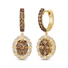 Thumbnail Image 1 of Le Vian Chocolate Diamonds Hoop Drop Earrings 1-1/6 ct tw 14K Honey Gold