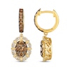 Thumbnail Image 3 of Le Vian Chocolate Diamonds Hoop Drop Earrings 1-1/6 ct tw 14K Honey Gold