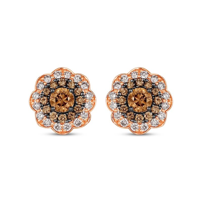 Main Image 2 of Le Vian Chocolate Diamond Stud Earrings 1-7/8 ct tw 14K Strawberry Gold
