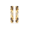 Thumbnail Image 2 of Le Vian Chocolate Twist Round-Cut Diamond Hoop Earrings 3/8 ct tw 14K Honey Gold
