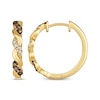 Thumbnail Image 3 of Le Vian Chocolate Twist Round-Cut Diamond Hoop Earrings 3/8 ct tw 14K Honey Gold