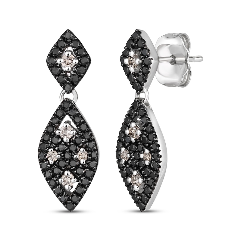 Main Image 1 of Le Vian Diamond Lattice Weave Marquise Drop Earrings 1/2 ct tw 14K Vanilla Gold