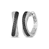 Thumbnail Image 1 of Le Vian Diamond Crossover Hoop Earrings 5/8 ct tw 14K Vanilla Gold