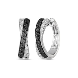 Le Vian Diamond Crossover Hoop Earrings 5/8 ct tw 14K Vanilla Gold