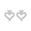 Thumbnail Image 2 of Diamond Accent Spade Stud Earrings Sterling Silver