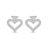 Thumbnail Image 1 of Diamond Accent Spade Stud Earrings Sterling Silver