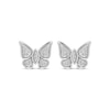 Thumbnail Image 2 of Diamond Butterfly Stud Earrings 1/10 ct tw Sterling Silver