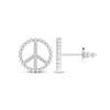 Thumbnail Image 0 of Diamond Peace Symbol Stud Earrings 1/10 ct tw Sterling Silver
