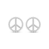 Thumbnail Image 1 of Diamond Peace Symbol Stud Earrings 1/10 ct tw Sterling Silver