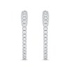 Thumbnail Image 2 of Round-Cut Diamond Pointed Hoop Earrings 1/5 ct tw Sterling Silver