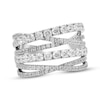 Thumbnail Image 1 of Diamond Multi-Row Crossover Ring 2 ct tw 10K White Gold