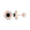 Thumbnail Image 0 of Round-Cut Black & White Diamond Stud Earrings 1-1/10 ct tw 10K Rose Gold