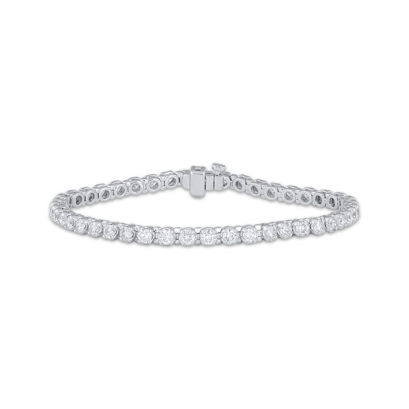 Round-Cut Diamond Tennis Bracelet 5 ct tw 10K White Gold 7”