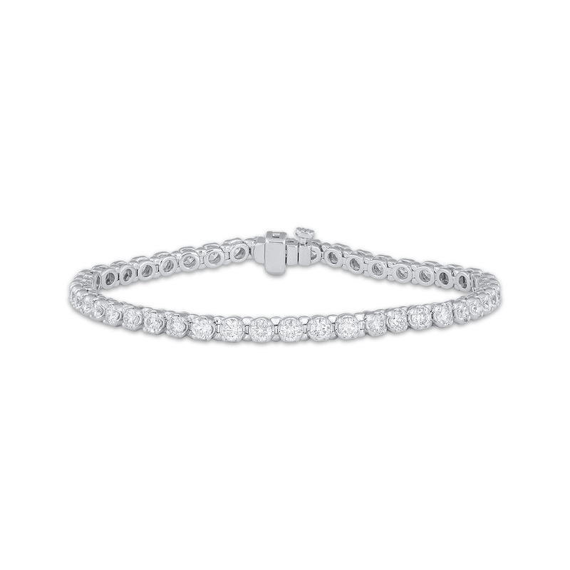 Main Image 1 of Round-Cut Diamond Tennis Bracelet 5 ct tw 10K White Gold 7”