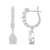 Thumbnail Image 3 of Round-Cut Multi-Diamond Pear-Shaped Drop Earrings 3/4 ct tw Sterling Silver