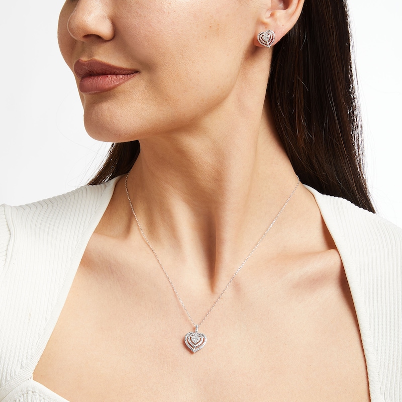 Sterling Round-Cut Earrings & ct Necklace Kay | 18\