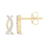 Thumbnail Image 1 of Round-Cut Diamond Crossover-Outline Stud Earrings 1/20 ct tw 10K Yellow Gold