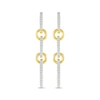 Thumbnail Image 2 of Diamond Circle Link Dangle Earrings 1/2 ct tw 10K Yellow Gold
