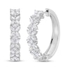 Thumbnail Image 0 of Marquise & Round-Cut Diamond Flower Hoop Earrings 1-3/4 ct tw 14K White Gold