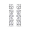 Thumbnail Image 1 of Marquise & Round-Cut Diamond Flower Hoop Earrings 1-3/4 ct tw 14K White Gold