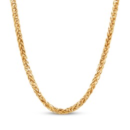 Wheat Chain Necklace 2.5mm Hollow 10K Yellow Gold 22&quot;