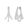 Thumbnail Image 1 of Diamond Split Three-Row Hoop Earrings 1/2 ct tw Sterling Silver