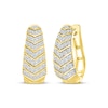 Thumbnail Image 0 of Diamond Chevron Tapered Hoop Earrings 1/2 ct tw 10K Yellow Gold