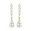 Thumbnail Image 2 of Pear-Shaped Diamond Drop Graduated Earrings 1 ct tw 14K Yellow Gold