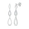 Thumbnail Image 1 of Diamond Teardrop Tiered Dangle Earrings 1/10 ct tw Sterling Silver