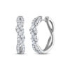 Thumbnail Image 0 of THE LEO Diamond Twist Hoop Earrings 3/4 ct tw 14K White Gold