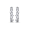 Thumbnail Image 1 of THE LEO Diamond Twist Hoop Earrings 3/4 ct tw 14K White Gold