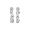 Thumbnail Image 2 of THE LEO Diamond Twist Hoop Earrings 3/4 ct tw 14K White Gold