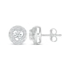 Thumbnail Image 3 of Diamond Circle Swirl Stud Earrings 3/8 ct tw 10K White Gold