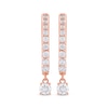 Thumbnail Image 2 of Unstoppable Love Diamond Hoop Dangle Earrings 3/4 ct tw 10K Rose Gold